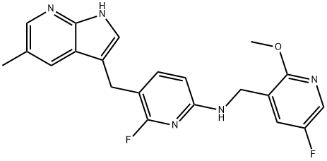 3-Pyridinemethanamine, 5-fluoro-N-[6-fluoro-5-[(5-methyl-1H-pyrrolo[2,3-b]pyridin-3-yl)methyl]-2-pyridinyl]-2-methoxy-