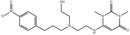 6-((2-((2-hydroxyethyl)(3-(p-nitrophenyl)propyl)amino)ethyl)amino)-1,3-dimethyl-uracil