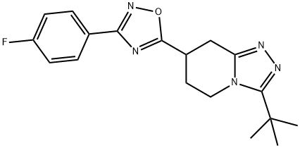 3-(1,1-Dimethylethyl)-7-[3-(4-fluorophenyl)-1,2,4-oxadiazol-5-yl]-5,6,7,8-tetrahydro-1,2,4-triazolo[4,3-a]pyridine