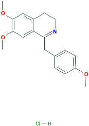 3,4-Dihydro-6,7-dimethoxy-1-(p-methoxybenzyl)isoquinoline Hydrochloride