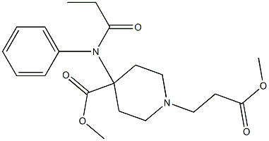 1-Piperidinepropanoic acid, 4-(methoxy-carbonyl)-4-((1-oxopropyl)phenylamino)-, methyl ester