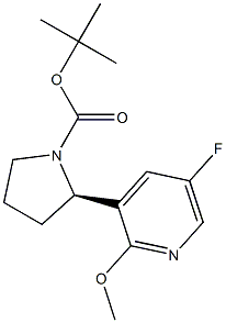 1-Pyrrolidinecarboxylic acid, 2-(5-fluoro-2-methoxy-3-pyridinyl)-, 1,1-dimethylethyl ester, (2R)-