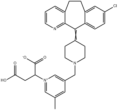 3-carboxy-2-(3-((4-(8-chloro-5H-benzo[5,6]cyclohepta[1,2-b]pyridin-11(6H)-ylidene)piperidin-1-yl)methyl)-5-methylpyridin-1-ium-1-yl)propanoate