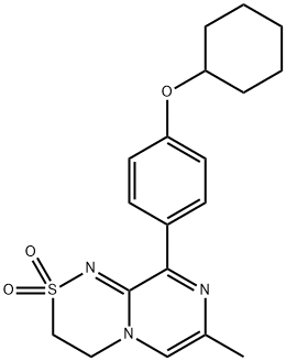 Pyrazino[2,1-c][1,2,4]thiadiazine, 9-[4-(cyclohexyloxy)phenyl]-3,4-dihydro-7-methyl-, 2,2-dioxide