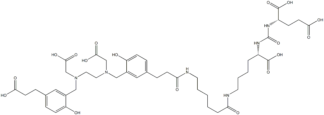 4,6,12,19-Tetraazadocosane-1,3,7-tricarboxylic acid, 22-[3-[[[2-[[[5-(2-carboxyethyl)-2-hydroxyphenyl]methyl](carboxymethyl)amino]ethyl](carboxymethyl)amino]methyl]-4-hydroxyphenyl]-5,13,20-trioxo-, (3S,7S)-