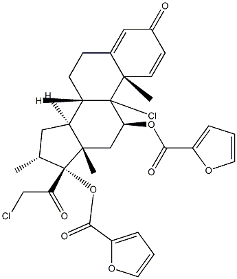 (8S,9R,10S,11S,13S,14S,16R,17R)-9-chloro-11-hydroxy-10,13,16-trimethyl-17-(2-((methylsulfonyl)oxy)acetyl)-3-oxo-6,7,8,9,10,11,12,13,14,15,16,17-dodecahydro-3H-cyclopenta[a]phenanthren-17-ylfuran-2-carboxylate