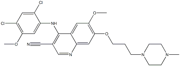 4-((2,4-dichloro-5-methoxyphenyl)amino)-6-methoxy-7-(3-(4-methylpiperazin-1-yl)propoxy)quinoline-3-carbonitrile