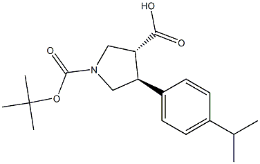 trans-1-(tert-butoxycarbonyl)-4-(4-isopropylphenyl)pyrrolidine-3-carboxylic acid