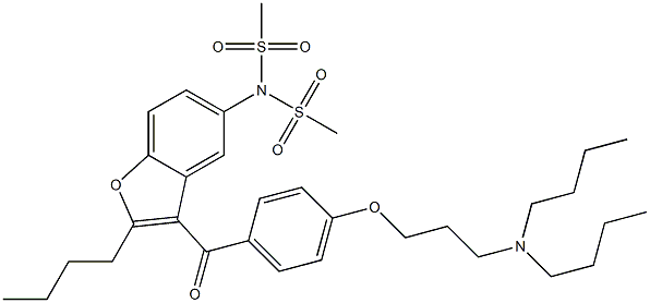 Methanesulfonamide, N-[2-butyl-3-[4-[3-(dibutylamino)propoxy]benzoyl]-5-benzofuranyl]-N-(methylsulfonyl)-