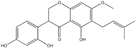 3-(2,4-Dihydroxyphenyl)-5-hydroxy-7-methoxy-6-(3-methylbut-2-en-1-yl)chroman-4-one