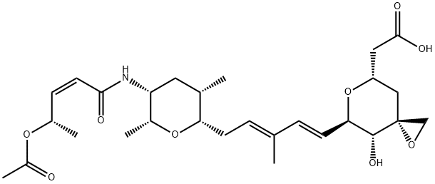 1,6-Dioxaspiro[2.5]octane-5-acetic acid, 7-[(1E,3E)-5-[(2S,3S,5R,6R)-5-[[(2Z,4S)-4-(acetyloxy)-1-oxo-2-penten-1-yl]amino]tetrahydro-3,6-dimethyl-2H-pyran-2-yl]-3-methyl-1,3-pentadien-1-yl]-8-hydroxy-, (3R,5S,7R,8R)-