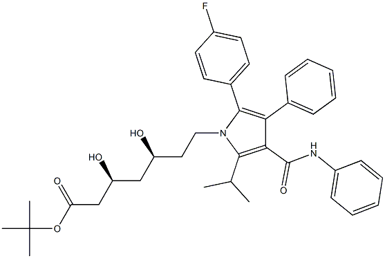 1H-Pyrrole-1-heptanoic acid, 2-(4-fluorophenyl)-β,δ-dihydroxy-5-(1-methylethyl)-3-phenyl-4-[(phenylamino)carbonyl]-, 1,1-dimethylethyl ester, (βS,δS)-