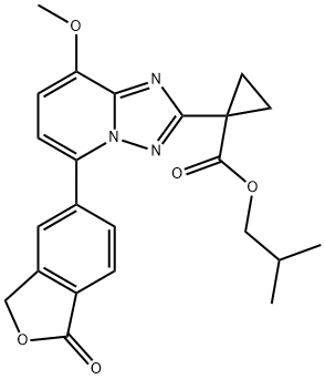 Isobutyl 1-(8-methoxy-5-(1-oxo-1, 3-dihydroisobenzofuran-5-yl)-[1, 2, 4]triazolo[1, 5-a]pyridin-2-yl)cyclopropane-1-carboxylate