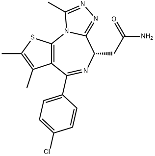 (6S)-4-(4-Chlorophenyl)-2,3,9-trimethyl-6H-thieno[3,2-f][1,2,4]triazolo[4,3-a][1,4]diazepine-6-acetamide                   CPI 203