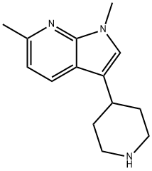 1H-Pyrrolo[2,3-b]pyridine, 1,6-dimethyl-3-(4-piperidinyl)-
