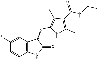 1H-Pyrrole-3-carboxamide, N-ethyl-5-[(5-fluoro-1,2-dihydro-2-oxo-3H-indol-3-ylidene)methyl]-2,4-dimethyl-
