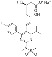 7-[4-(4-氟苯基)-6-异丙基-2-(N-甲基-N-甲磺酰氨基)嘧啶-5-基]-3,5-二羟基-6(E)-庚烯酸钠