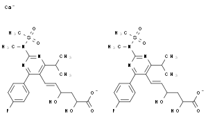 (3R,5S,6E)-7-[4-(4-Fluorophenyl)-6-isopropyl-2-[methyl(methylsulfonyl)amino]pyrimidin-5-yl])-3,5-dihydroxyhept-6-enoic acid hemicalcium salt