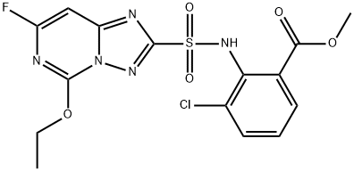 Benzoic acid, 3-chloro-2-(((5-ethoxy-7-fluoro(1,2,4)triazolo(1,5-c)pyrimidin-2-yl)sulfonyl)amino)-, methyl ester
