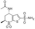 N-[(4S,6S)-6-甲基-7,7-二氧代-2-磺酰胺基-5,6-二氢-4H-噻吩并[2,3-b]噻喃-4-基]乙酰胺