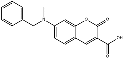 2H-1-Benzopyran-3-carboxylic acid, 7-[methyl(phenylmethyl)amino]-2-oxo-