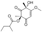 Butanoic acid, 2-methyl-, (1R,5R)-5-hydroxy-4-methoxy-1,5-dimethyl-2,6-dioxo-3-cyclohexen-1-yl ester, (2S)-