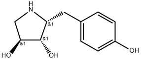 3,4-Pyrrolidinediol, 2-[(4-hydroxyphenyl)methyl]-, [2R-(2α,3α,4β)]- (9CI)