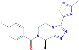 Methanone, [(8R)-5,6-dihydro-8-methyl-3-(3-methyl-1,2,4-thiadiazol-5-yl)-1,2,4-triazolo[4,3-a]pyrazin-7(8H)-yl](4-fluorophenyl)-