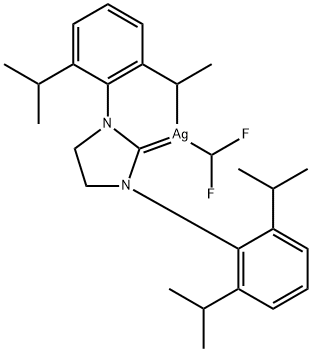(1,3-双(2,6-二异丙基)咪唑烷-2-亚基)(二氟甲基)银