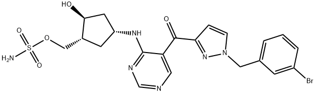 (1R,2S,4R)-4-[[5-[1-[(3-bromophenyl)methyl]pyrazole-3-carbonyl]pyrimidin-4-yl]amino]-2-hydroxycyclopentyl]methyl sulfamate
