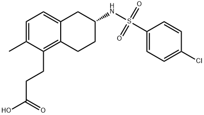 (R)-6-[[(4-Chlorophenyl)sulfonyl]amino]-5,6,7,8-tetrahydro-2-methyl-1-naphthalenepropanoic acid