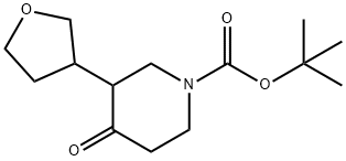 1-Piperidinecarboxylic acid, 4-oxo-3-(tetrahydro-3-furanyl)-, 1,1-dimethylethyl ester