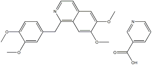 nicotinic acid, compound with 1-[(3,4-dimethoxyphenyl)methyl]-6,7-dimethoxyisoquinoline (1:1)