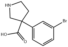 3-Pyrrolidinecarboxylic acid, 3-(3-bromophenyl)-