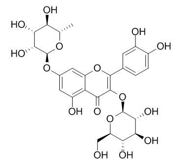2-(3,4-Dihydroxyphenyl)-3-(β-D-glucopyranosyloxy)-5-hydroxy-7-(α-L-rhamnopyranosyloxy)-4H-1-benzopyran-4-one