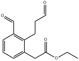 Ethyl 3-formyl-2-(3-oxopropyl)phenylacetate