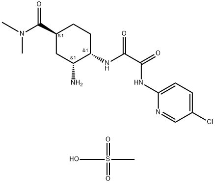 N1-((1S,2R,4S)-2-Amino-4-(dimethylcarbamoyl)cyclohexyl)-N2-(5-chloropyridin-2-yl)oxalamide Methanesulfonate