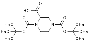 1-N-Boc-4-N-Boc-piperazine-2-carboxylic acid
