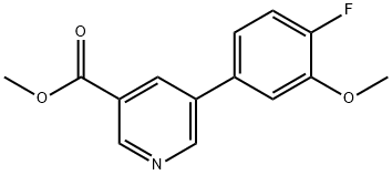 3-Pyridinecarboxylic acid, 5-(4-fluoro-3-methoxyphenyl)-, methyl ester
