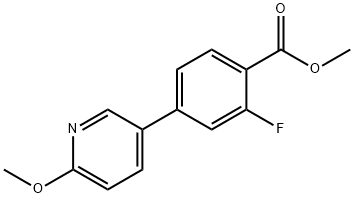 Benzoic acid, 2-fluoro-4-(6-methoxy-3-pyridinyl)-, methyl ester