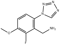 (2-fluoro-3-methoxy-6-(1H-tetrazol-1-yl)phenyl)methanamine