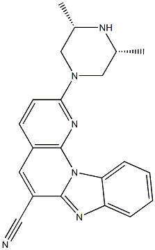 2-((3S,5R)-3,5-dimethylpiperazin-1-yl)benzo[4,5]imidazo[1,2-a][1,8]naphthyridine-6-carbonitrile