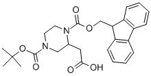 {4-(tert-butoxycarbonyl)-1-[(9H-fluoren-9-ylmethoxy)carbonyl]piperazin-2-yl}acetic acid