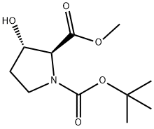 (2S,3S)-1-(tert-Butoxycarbonyl)-3-hydroxy-pyrrolid ine-2-carboxylic acid methyl ester...