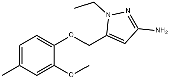 1-ethyl-5-[(2-methoxy-4-methylphenoxy)methyl]-1H-pyrazol-3-amine