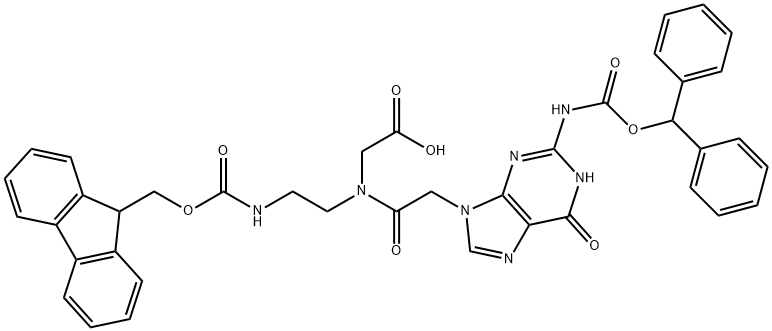 2-[2-(2-{[(diphenylmethoxy)carbonyl]amino}-6-oxo-6,9-dihydro-3H-purin-9-yl)-N-[2-({[(9H-fluoren-9-yl)methoxy]carbonyl}amino)ethyl]acetamido]acetic acid