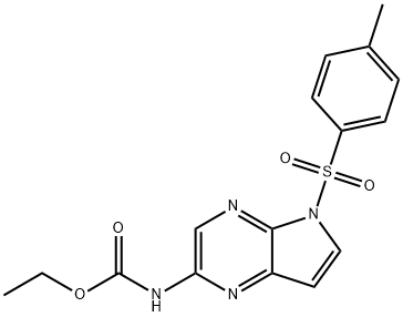 乙基N-[5-(4-甲基苯甲磺酰基)-5H-吡咯洛(2,3-B]吡嗪-2-基]氨基甲酸酯氨基甲酸酯