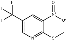 Pyridine, 2-(methylthio)-3-nitro-5-(trifluoromethyl)-