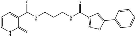 3-Pyridinecarboxamide, 1,2-dihydro-2-oxo-N-[3-[[(5-phenyl-3-isoxazolyl)carbonyl]amino]propyl]-
