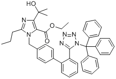 4-(2-羟基丙-2-基)-2-丙基-1-((2'-(1-三苯甲基-1H-四唑-5(4)-基)-[1,1'-联苯]-4-基))甲基)-1H-咪唑-5-羧酸乙酯